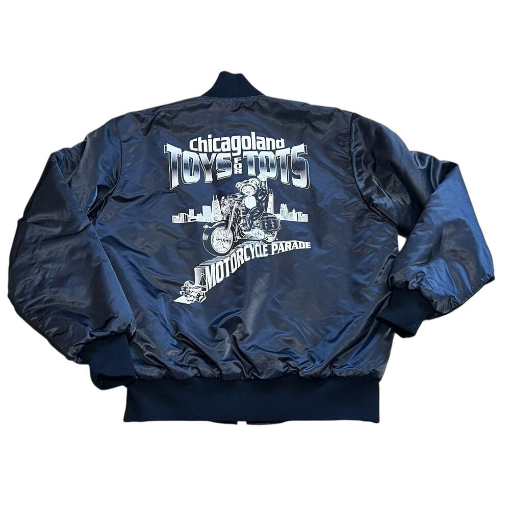 Birdie Jacket By Richard Leslie USA MADE 80's Quilted Satin Chicagoland Toys